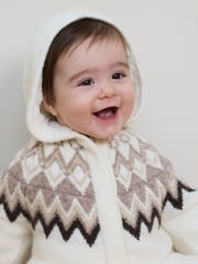 The Little Tailor Baby Soft Knitted Lined Christmas Pramsuit - Image 1 of 3