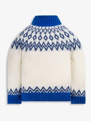 The Little Tailor Kids Diamond Fairisle Pattern Knitted Christmas Jumper - Image 3 of 5