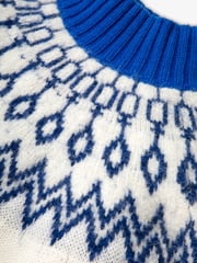 The Little Tailor Kids Diamond Fairisle Pattern Knitted Christmas Jumper - Image 4 of 5