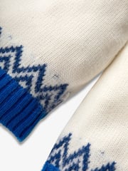 The Little Tailor Kids Diamond Fairisle Pattern Knitted Christmas Jumper - Image 5 of 5