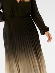 Forever New Brown Phillipa Curve Pleated Midi Dress - Image 3 of 4