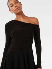 Forever New Black Mini Elise Jersey Twist Dress - Image 3 of 5