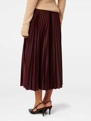 Forever New Purple Estelle Satin Pleated Maxi Skirt - Image 2 of 4