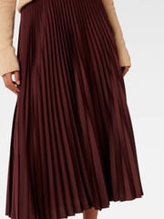 Forever New Purple Estelle Satin Pleated Maxi Skirt - Image 3 of 4