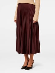 Forever New Purple Estelle Satin Pleated Maxi Skirt - Image 4 of 4