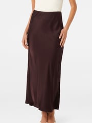 Forever New Red Prue Satin Bias Midaxi Skirt - Image 1 of 5