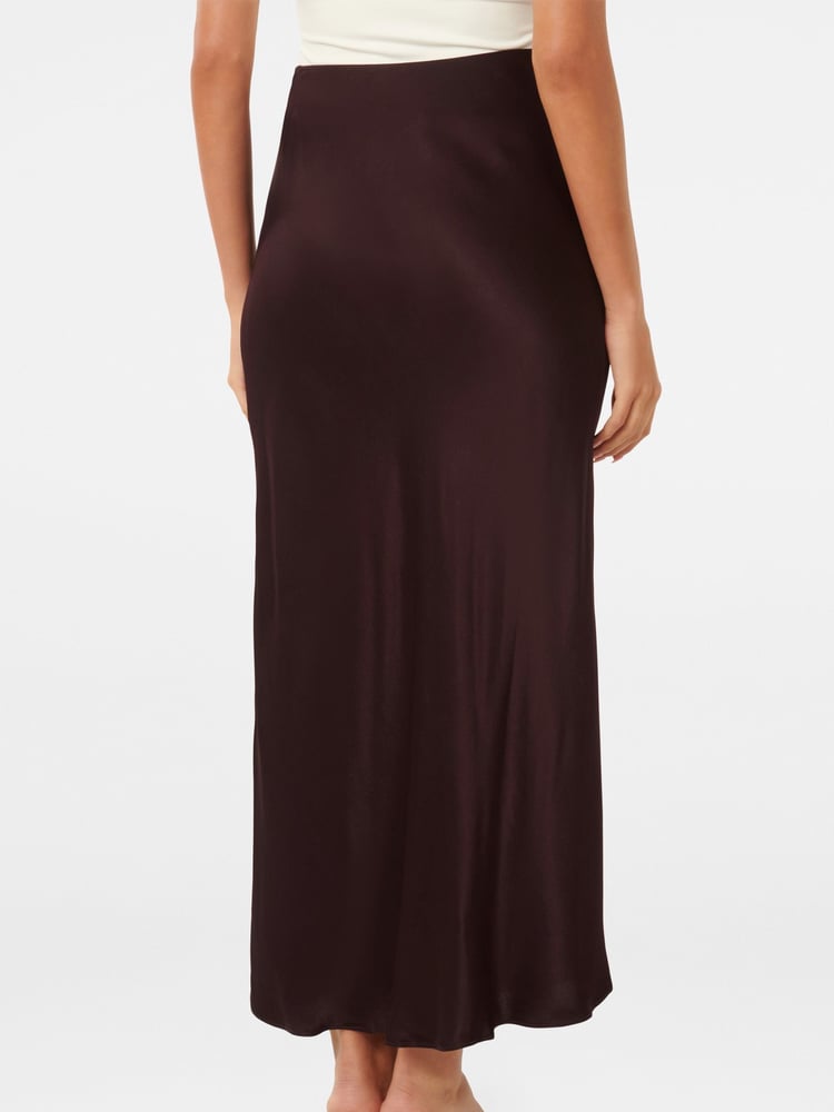 Forever New Red Prue Satin Bias Midaxi Skirt - Image 2 of 5