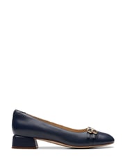 Clarks Blue Leather Daiss 30 Court Shoes - Image 1 of 7