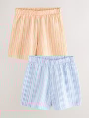 Multi Blue/Pink 100% Cotton Shorts 2 Pack (3-16yrs) - Image 1 of 6