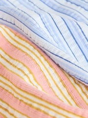 Multi Blue/Pink 100% Cotton Shorts 2 Pack (3-16yrs) - Image 5 of 6