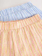 Multi Blue/Pink 100% Cotton Shorts 2 Pack (3-16yrs) - Image 6 of 6