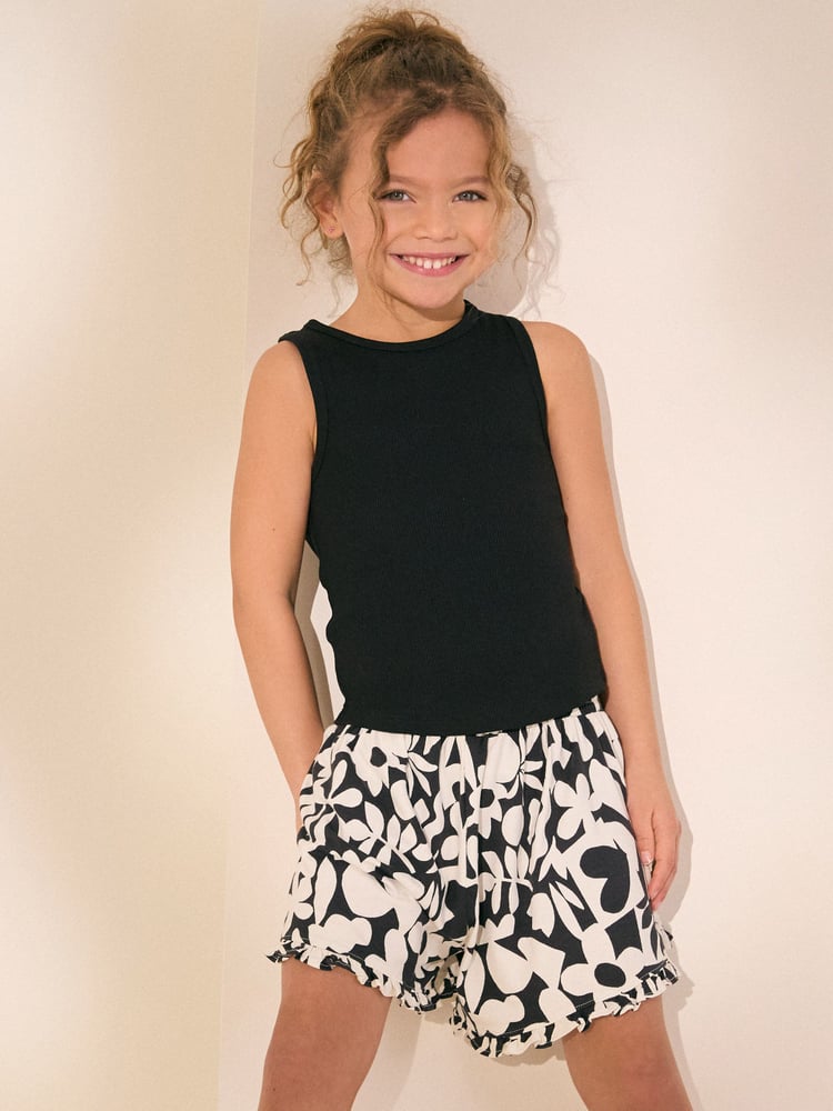 Black Rib Vest (3-16yrs) - Image 1 of 7
