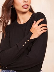 Friends Like These Black Long Sleeve Crew Neck Jumper - Image 2 of 4