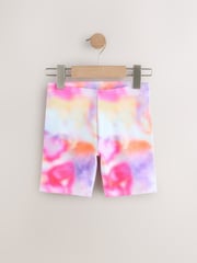 Lilac/White/Rainbow Cycle Shorts 3 Pack (3-16yrs) - Image 2 of 7