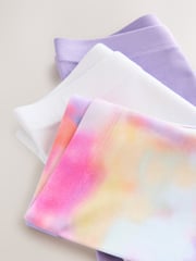 Lilac/White/Rainbow Cycle Shorts 3 Pack (3-16yrs) - Image 7 of 7