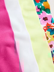 Floral/Pink 4 Pack Cropped Leggings (3-16yrs) - Image 7 of 8