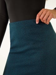 Roman Blue Smart Textured Stretch Skirt - Image 5 of 5