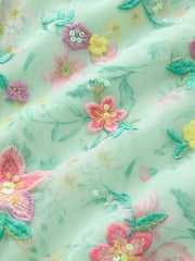 Green Floral Green Floral Top and Skirt Co-Ord Set (3-16yrs) - Image 4 of 4