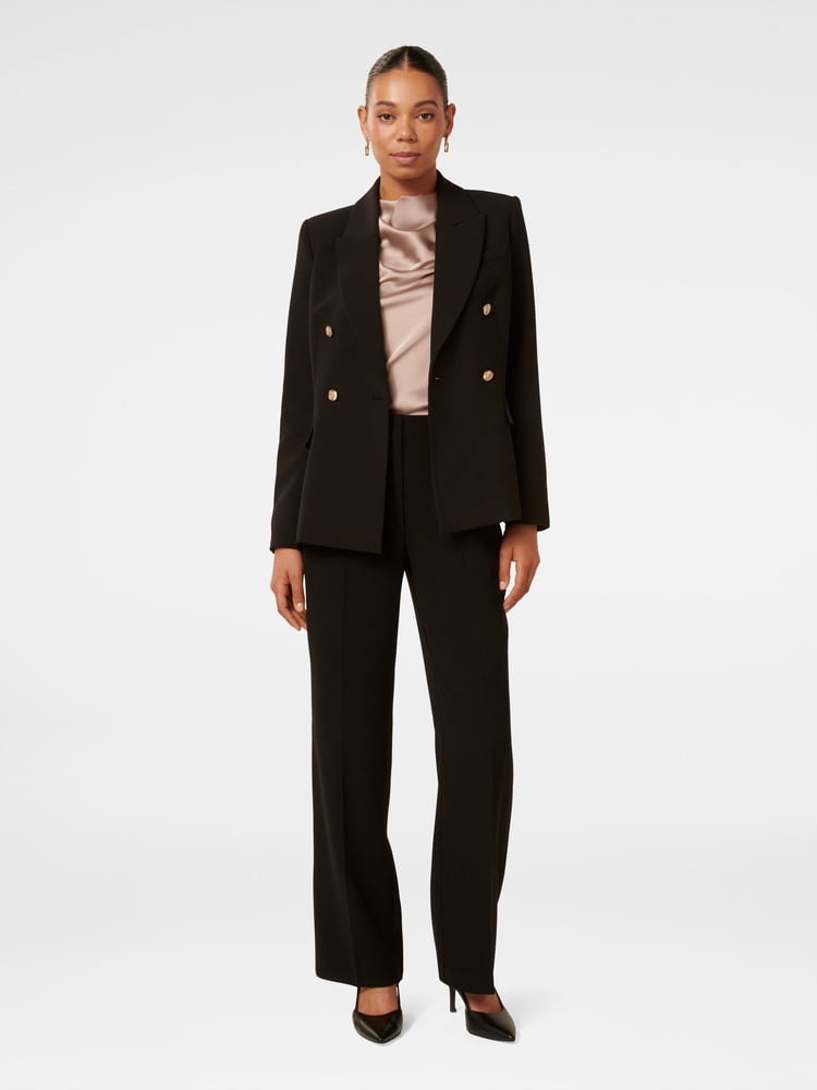 Forever New Black Celina Double Breasted Blazer - Image 5 of 5