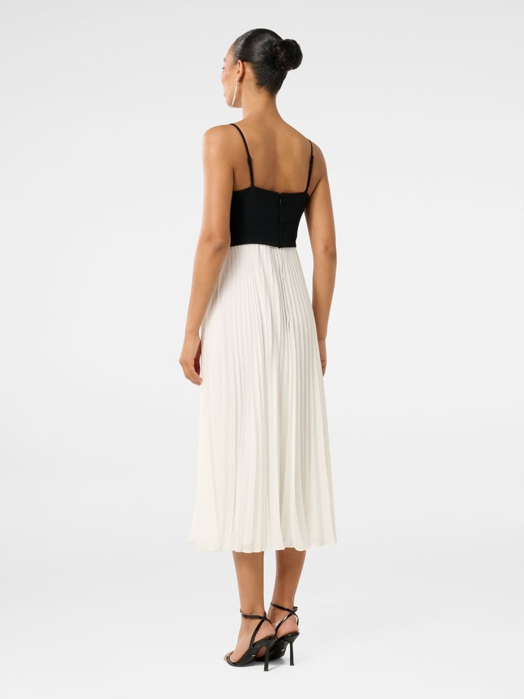 Forever New Black Hartford Pleated Midi Dress - Image 2 of 5