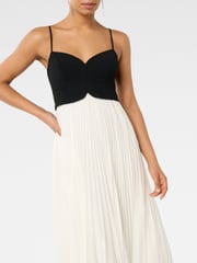 Forever New Black Hartford Pleated Midi Dress - Image 3 of 5