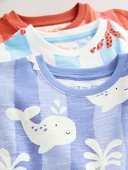 Multi Sea Creature Short Pyjamas 3 Pack (9mths-10yrs) - Image 12 of 12