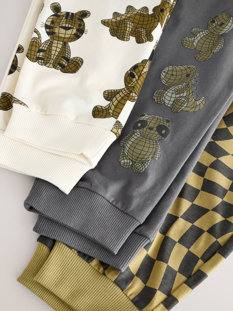 Green/Ecru 3 Pack Relaxed Fit Pyjamas (9mths-10yrs) - Image 13 of 13