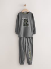 Green/Ecru 3 Pack Relaxed Fit Pyjamas (9mths-10yrs) - Image 8 of 13