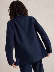 White Stuff Blue Moleskin 100% Cotton Regular Fit Blazer - Image 2 of 6