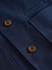 White Stuff Blue Moleskin 100% Cotton Regular Fit Blazer - Image 6 of 6