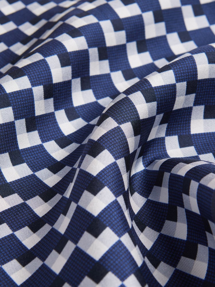 Ted Baker Tailoring Blue Geopok Pocket Square - Image 3 of 3
