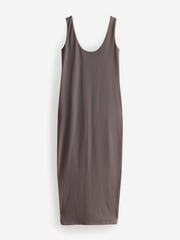 Pink/Brown Polyamide Soft Touch Sleeveless Scoop Neck Midi Dresses 2 Pack - Image 6 of 7