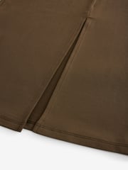 Green Khaki Polyamide Soft Touch Sleeveless Scoop Neck Midi Dress - Image 6 of 7