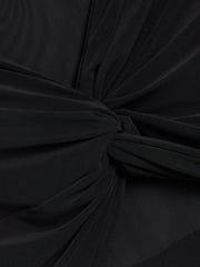 River Island Black Mesh Bow Long Sleeve Midi Dress - Image 6 of 6