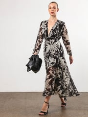 Religion Black Flash Maxi Dress With Multi Tying Wrap Options - Image 2 of 6