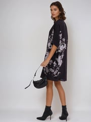 Religion Black Inversion Tunic Dress With Beautiful Swallow Print - Image 3 of 6