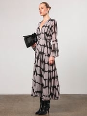 Religion Grey Flash Maxi Dress With Multi Tying Wrap Options - Image 3 of 6