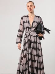 Religion Grey Flash Maxi Dress With Multi Tying Wrap Options - Image 5 of 6