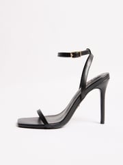 Lipsy Black High Multi Strap Minimal Faux Leather Sandals - Image 5 of 5