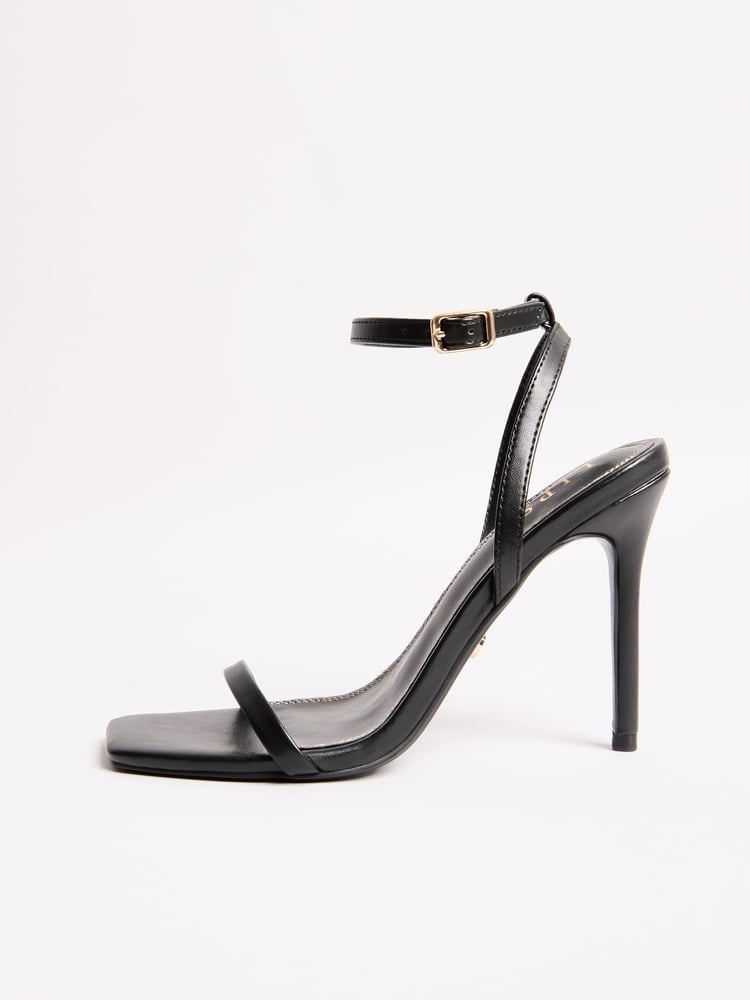 Lipsy Black High Multi Strap Minimal Faux Leather Sandals - Image 5 of 5