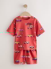 Red/Ecru Cars Short Pyjamas 3 Pack (9mths-10yrs) - Image 4 of 8