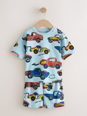 Red/Ecru Cars Short Pyjamas 3 Pack (9mths-10yrs) - Image 5 of 8