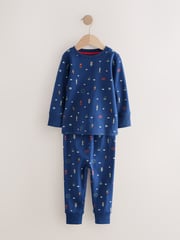 Navy/White London Bus 3 Pack Snuggle Pyjamas (9mths-8yrs) - Image 11 of 13