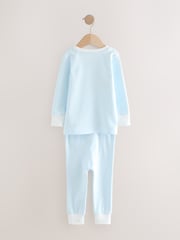 Navy/White London Bus 3 Pack Snuggle Pyjamas (9mths-8yrs) - Image 9 of 13