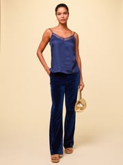 Aspiga Blue Velvet 100% Cotton Trousers - Image 3 of 3