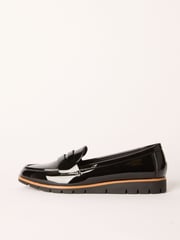 Friends Like These Black Comfort Patent Faux Leather Flat Loafers - Image 5 of 5