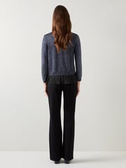 LK Bennett Black Mary Pleated Detail Knit Jumper - Image 2 of 3