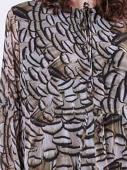 Religion Natural Infinity Mini Tunic Dress With Cuffed Sleeves In Hand Painted Prints - Image 6 of 6