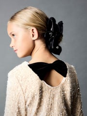Name It White Long Sleeve Sequin Bow Back Dress - Image 1 of 4