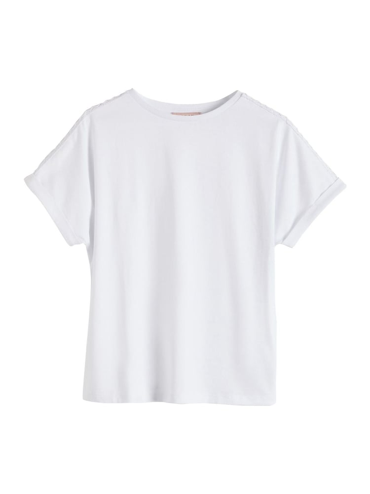 Lipsy Black/White Shoulder Trim 100% Cotton Tops 2 Pack (5-16yrs) - Image 8 of 8
